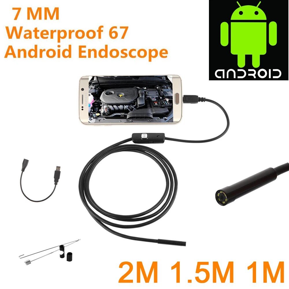 Endoscope USB Android Endoscope Camera Waterproof Inspection Borescope Flexible Camera 5.5mm 7mm for Android PC Notebook 6LED image 23