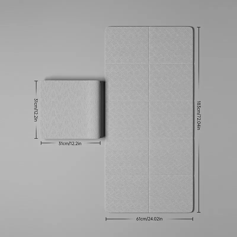 Foldable Eco-Friendly TPE Yoga Mat – Double-Sided Non-Slip Travel Mat for Yoga, Pilates & Floor Workouts image 5