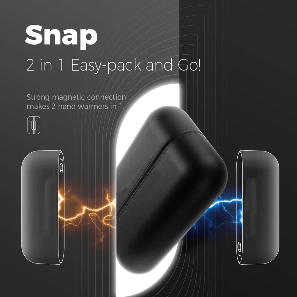 2-in-1 Magnetic Rechargeable Hand Warmers – Portable Electric Pocket Heater & Tech Gift for Outdoors image 2