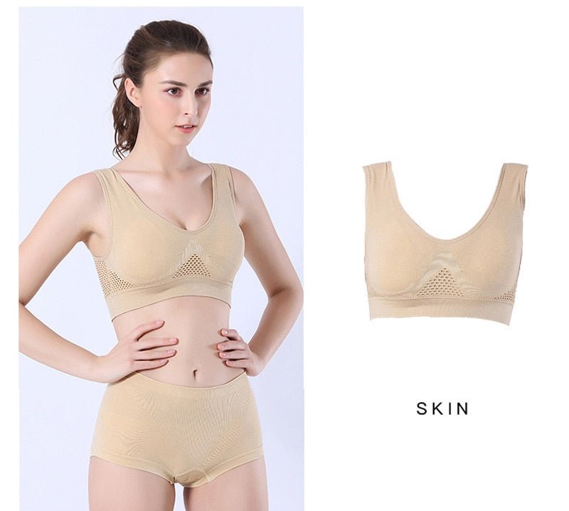 Jerrinut Seamless Breathable Wireless Push Up Bra Underwear With Pads image 6