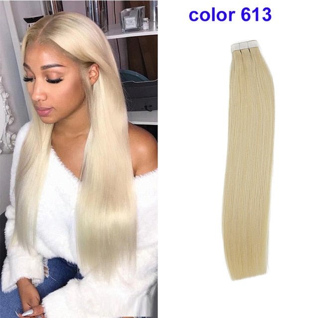 SINDRA 100% Seamless Tape-In Real Human Hair Extensions image 5
