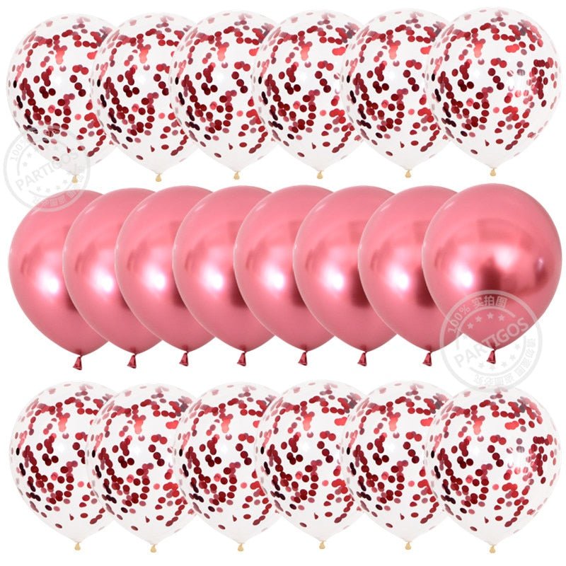 20pcs Confetti Chrome Birthday Party Decors Wedding Decoration New Year Balloon Set image 12