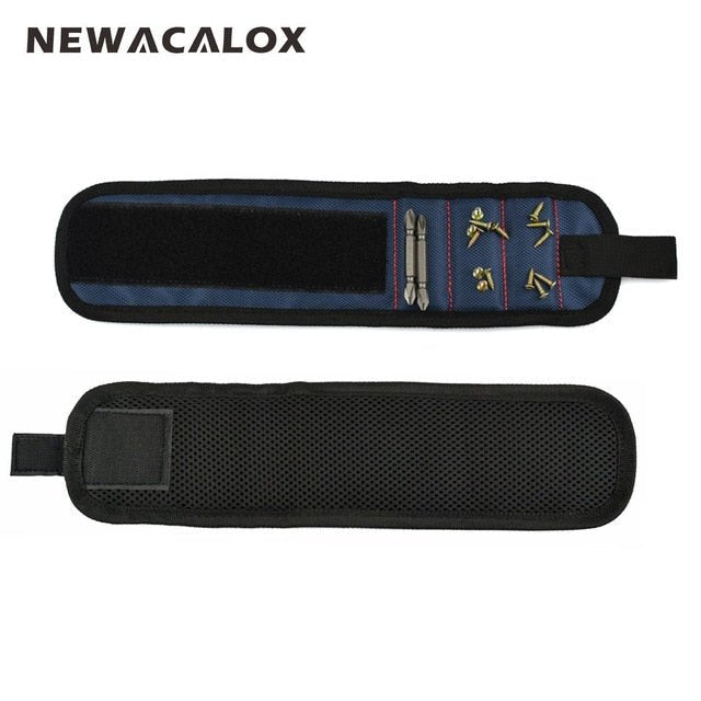 Magnetic Wristband Portable Tool Bag - blue image