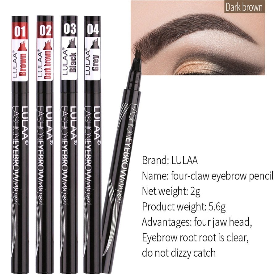 5 Colors Waterproof Eyebrow Tattoo Pencil Cosmetic | Long Lasting Natural Dark Brown Liquid Eye Brow Pencil image 31