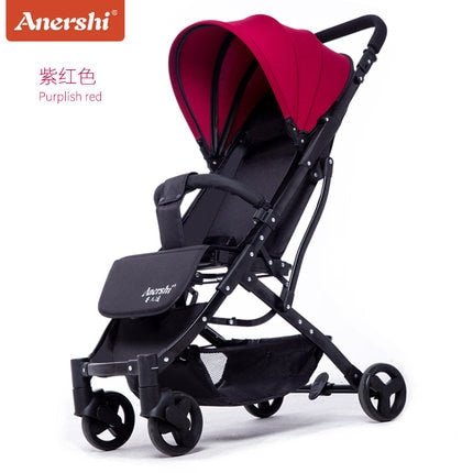 Babyfond 5.8 kg Portable Light Carriage Newborn Baby Stroller - wine red image