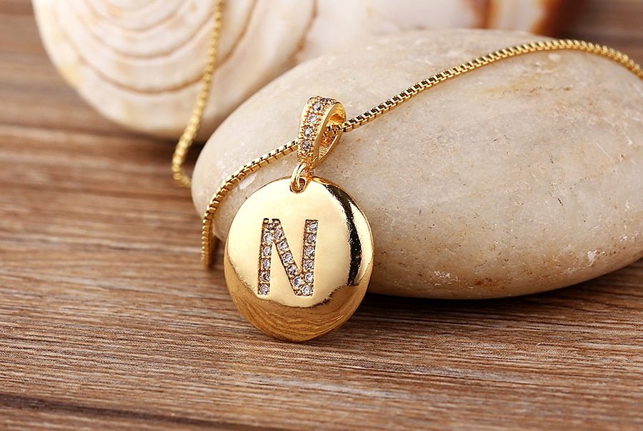 Top Quality Personalized Gold Letters Women and Girls Initial Letter Necklace image 26