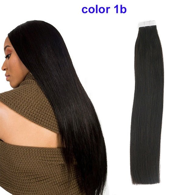 SINDRA 100% Seamless Tape-In Real Human Hair Extensions image