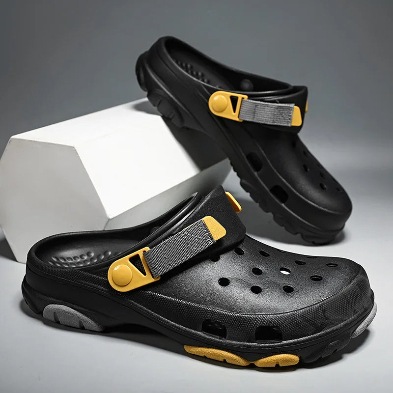 Classic Summer Men’s Sandals | White Comfortable Women’s Clogs | Beach Shoes | Sandals Slip-on Outdoor Sneakers image 4