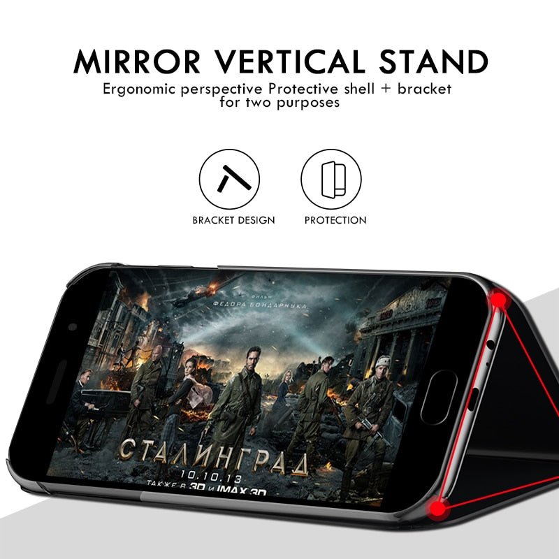 Smart Mirror Flip Case For Samsung Galaxy A51 A71 A50 A30 A10 A20 A40 A70 A10s A30s A20e Note 10 8 9 S10 S6 S7 S8 S9 Plus Cover image 21