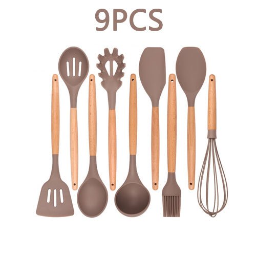 Heat Resistant Non-Stick Silicone Kitchenware Cooking Utensils Set With Storage Box Tools image 10