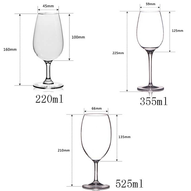 2Pcs Plastic Unbreakable Cocktail Wine Glasses image 1