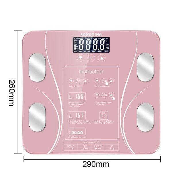 Digital Bathroom Body Fat BMI Weight Scale Bluetooth APP Android or IOS image