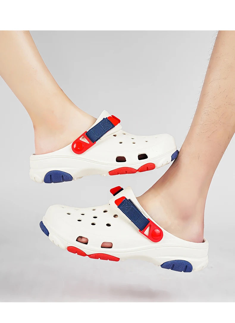 Classic Summer Mens Sandals | White Comfortable Womens Clogs Beach Shoes | Sandals Slip-on Outdoor Sneakers image 15