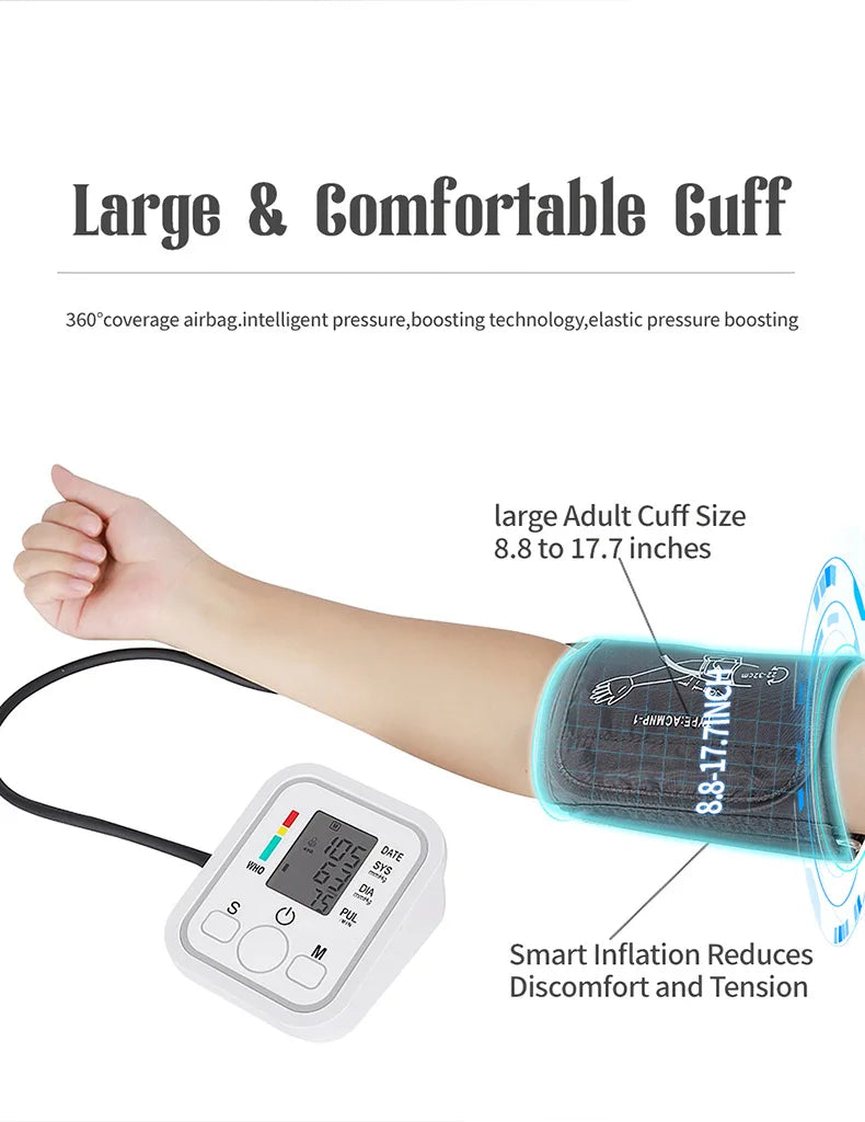 Digital Arm Blood Pressure Monitor ‚Äì Automatic Tensiometer & Heart Rate Pulse Meter image 13