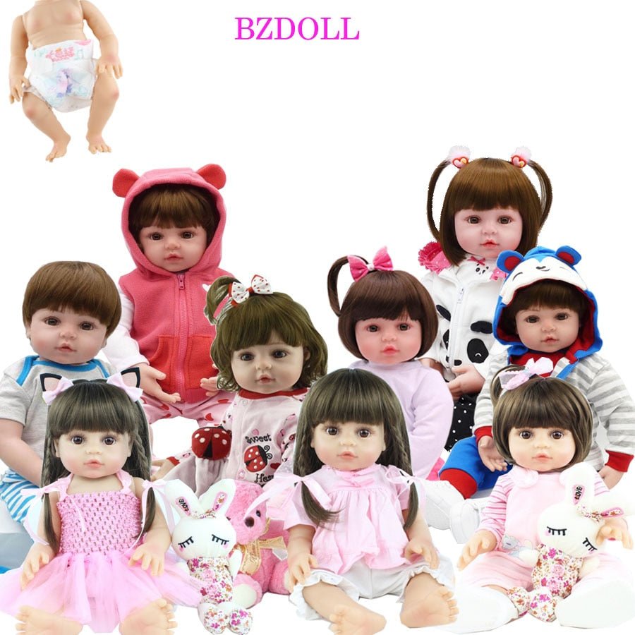 48CM Full Silicone Reborn Lifelike Super Toddler Baby Kid Toy Doll image 23