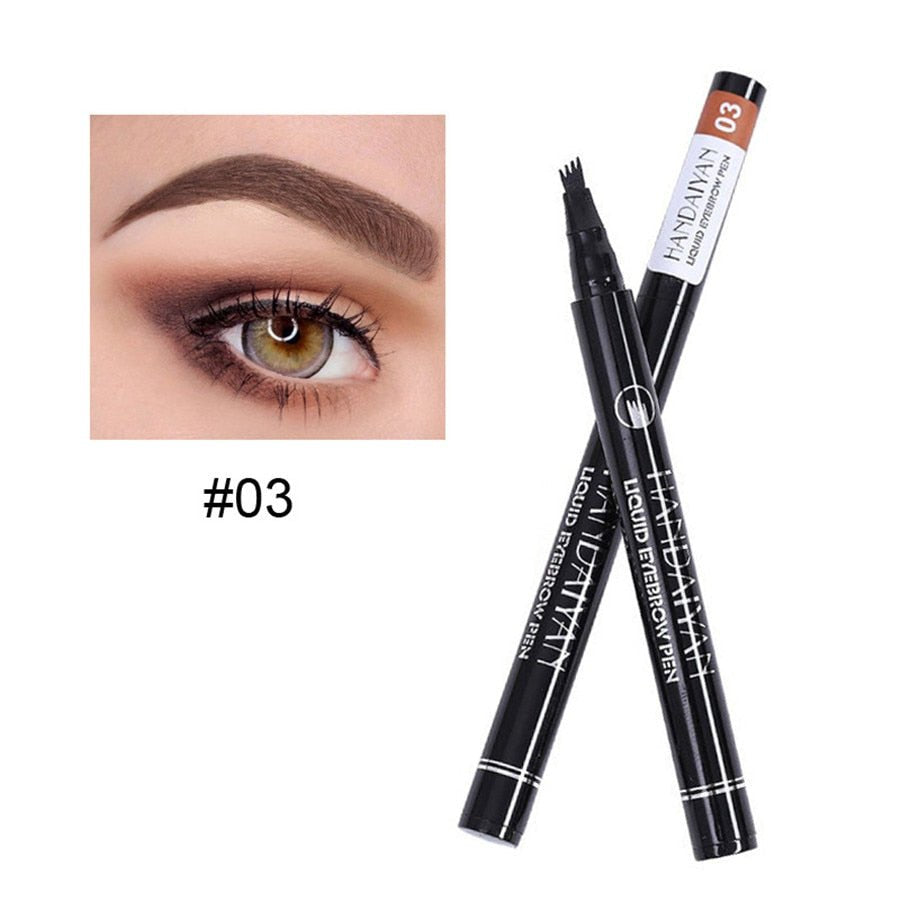 5 Colors Waterproof Eyebrow Tattoo Pencil Cosmetic | Long Lasting Natural Dark Brown Liquid Eye Brow Pencil image 30