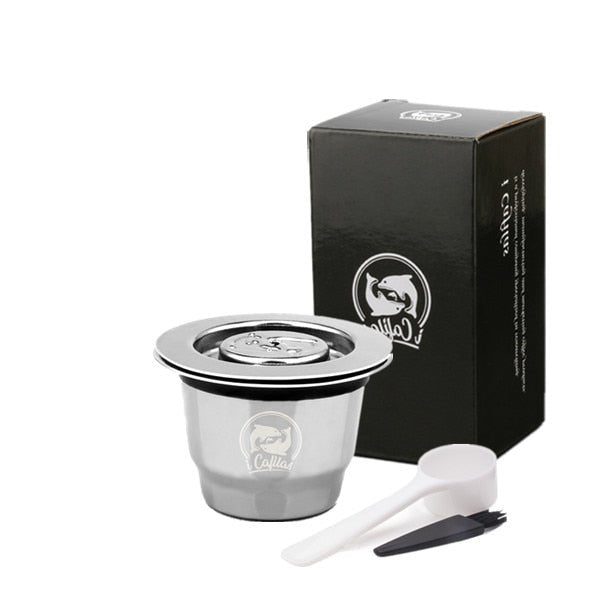 Nespresso Stainless Steel Refillable Coffee Capsule | Coffee Tamper Reusable Coffee Pod - 1capsule image