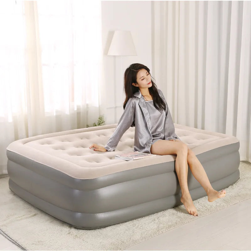 Elevated Air Mattress with Built-In Electric Pump & Pillow – Perfect for Home, Guests & Camping image 33