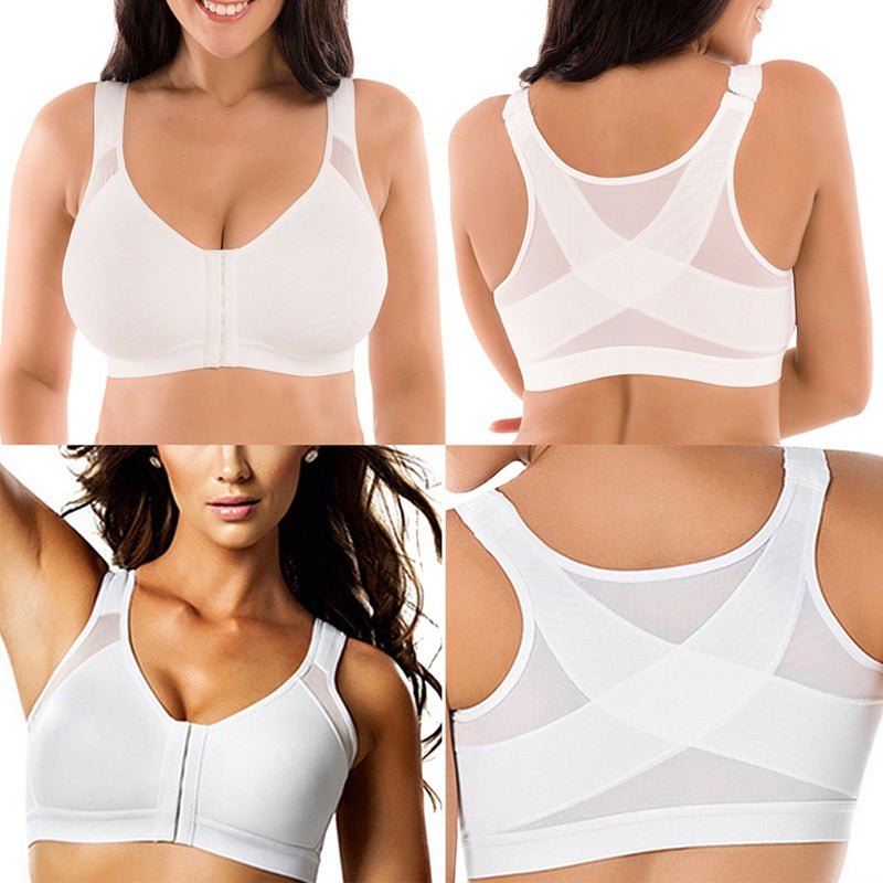 5XL Posture Corrector Lift Up Bra Women New Cross Back Bra Breathable Underwear Shockproof Sports Support Fitness Vest Bras image 12