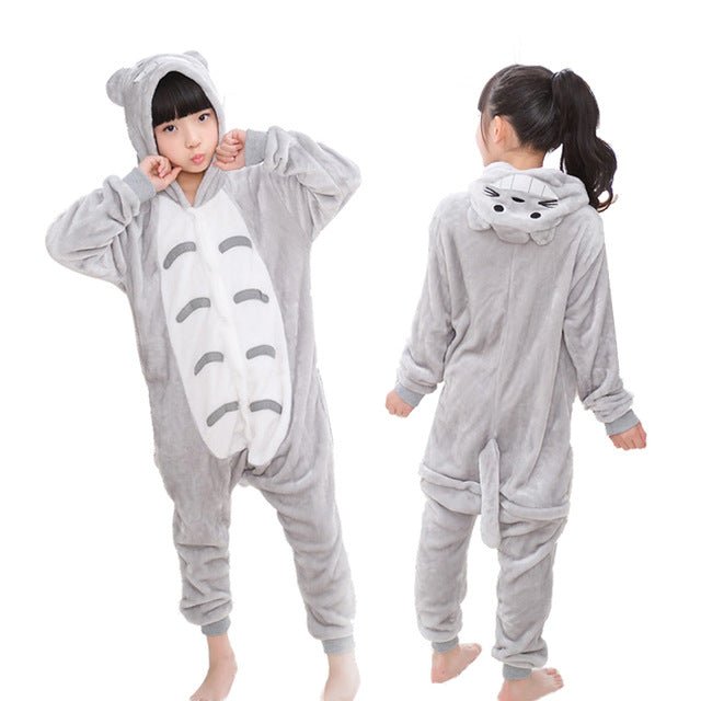 Winter Unicorn Onesies Pajamas | Kids Flannel Warm Jumpsuit SleepWear image