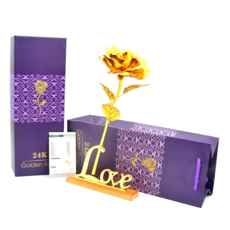 24K Foil Plated Golden Rose image 40