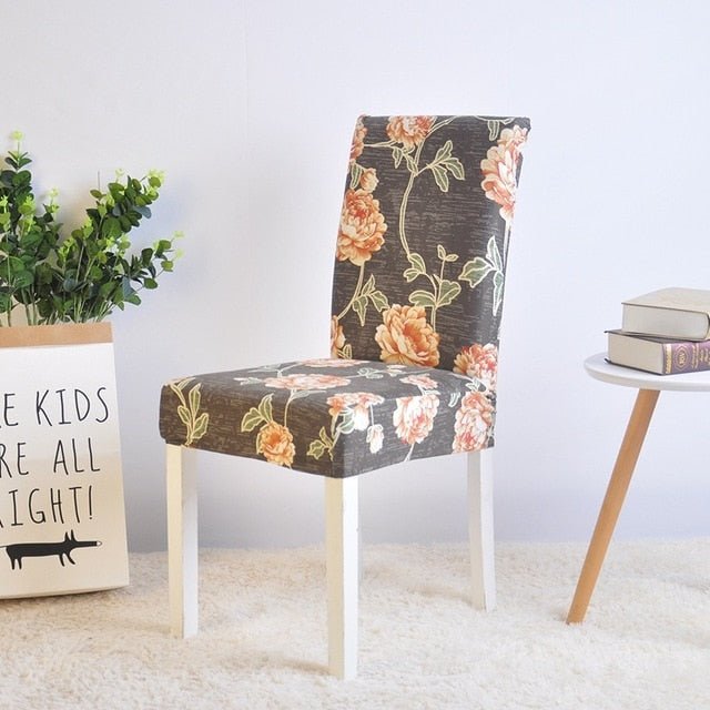 Spandex Desk Chair Seat Slipcovers - Flowery, universal sizes image