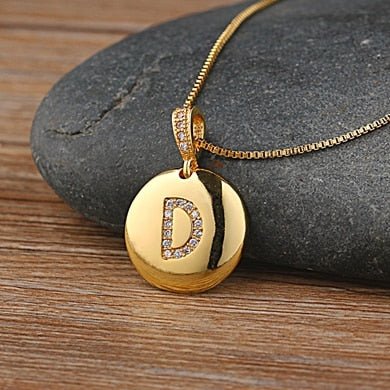 Top Quality Personalized Gold Letters Women and Girls Initial Letter Necklace - D image