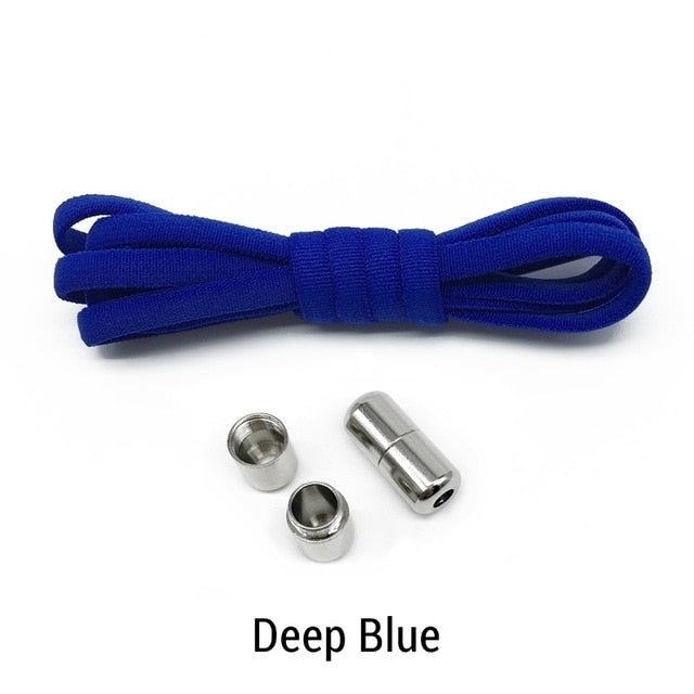 Elastic No Tie Semicircle Metal Lock Shoe Laces For Kids and Adult Sneakers and All Shoes image 0
