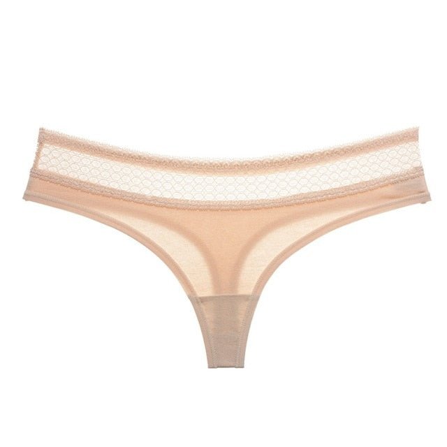 Women Cotton Lingerie Panties - nude Lace, XL image