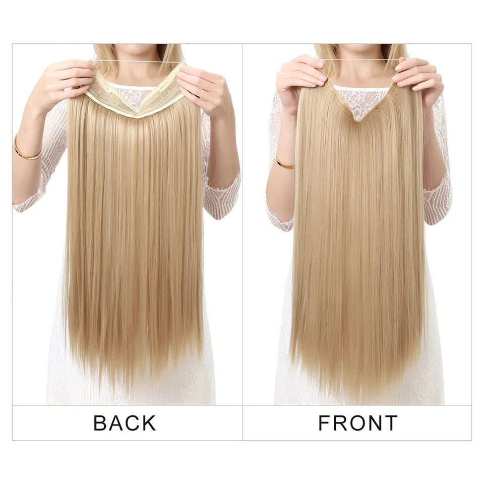 SARLA Halo Invisible Wire Synthetic Hair Extension-No Clip image 8