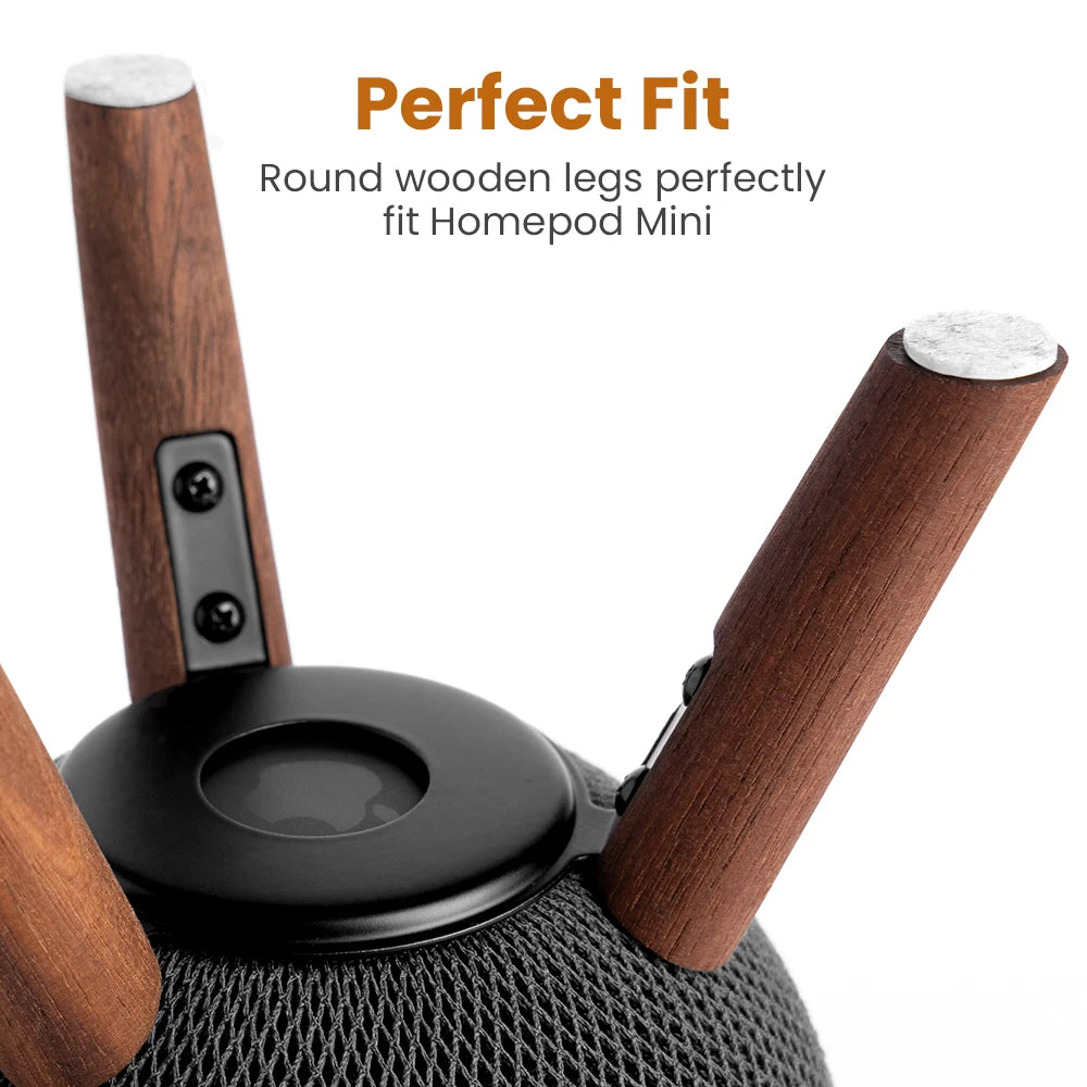 GGMM Real Wood Stand for HomePod Mini | Stylish Tripod with Metal Frame image 1