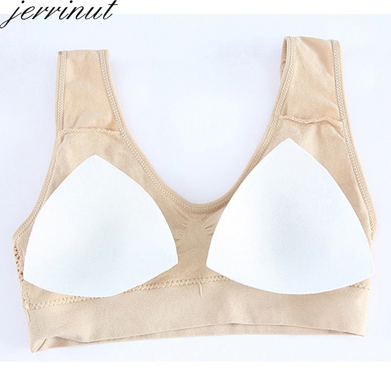 Jerrinut Seamless Breathable Wireless Push Up Bra Underwear With Pads image 10