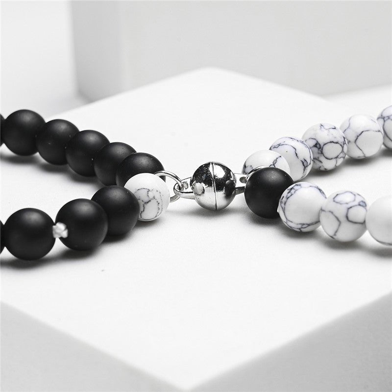 2Pcs/Set Couples Classic Natural Stone Beaded Bracelets image 6