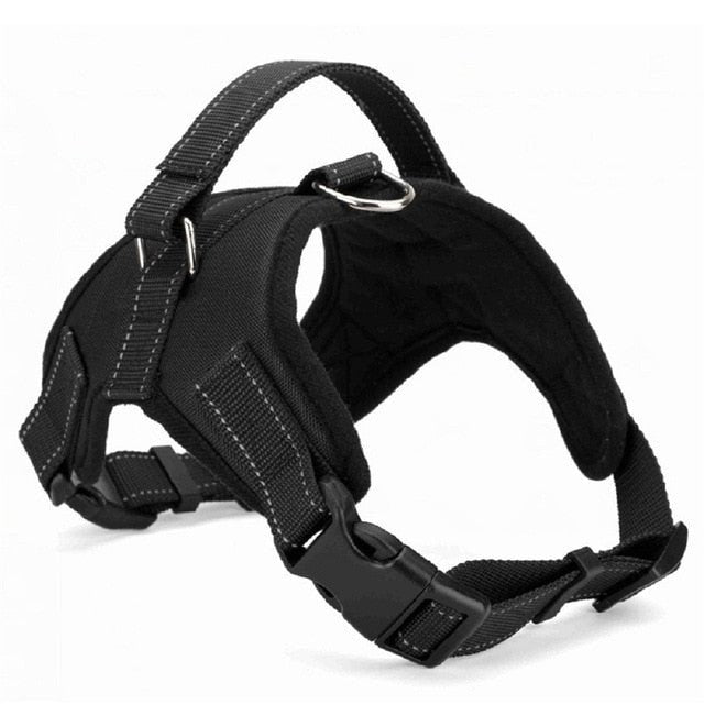 Adjustable Heavy Duty Dog Pet Harness Collar - black, L image