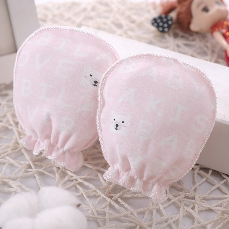 100% Cotton Baby Anti Scratching Newborn Mittens Gloves image 7