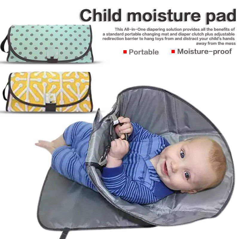 Waterproof Multifunction Portable Travel Baby Folding Diaper Bag - 3 in 1 image 9