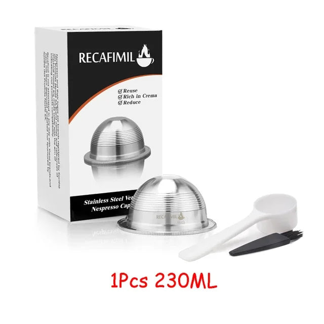 Stainless Steel Reusable Capsule for Nespresso Vertuo/vLine - Wholesale Filter Kit image
