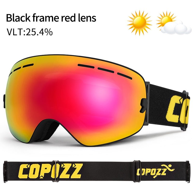 COPOZZ Anti Fog Snowboard Ski Goggles Mask image