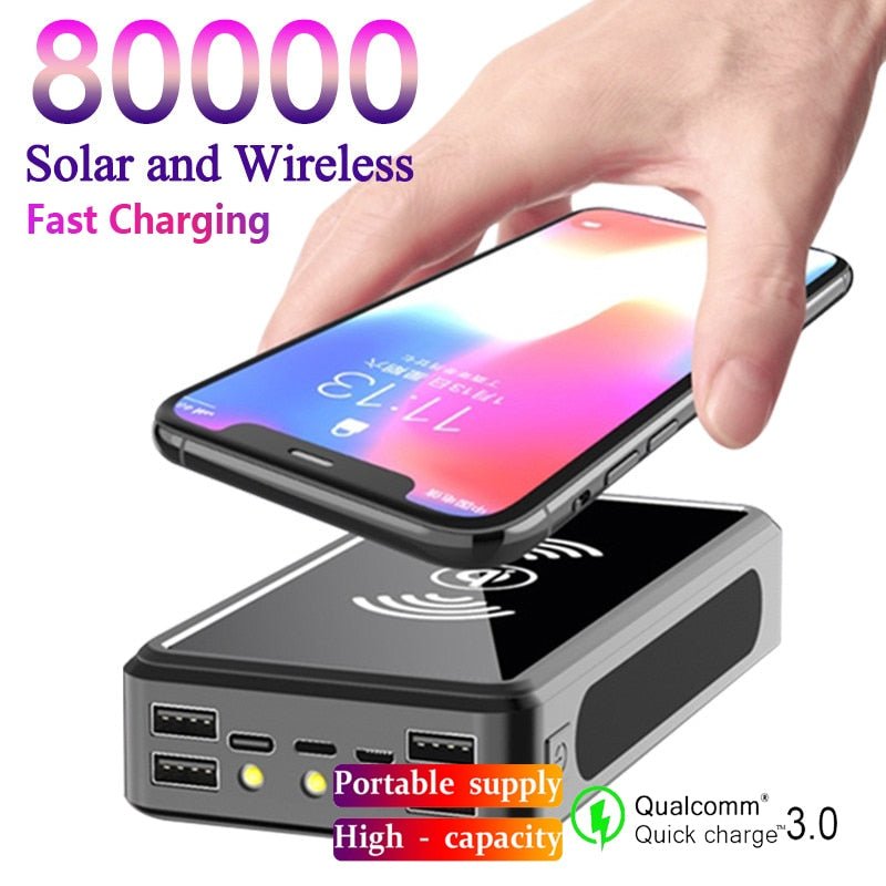 80000 mAh Waterproof Polymer Solar Power Bank Battery Charger image 15