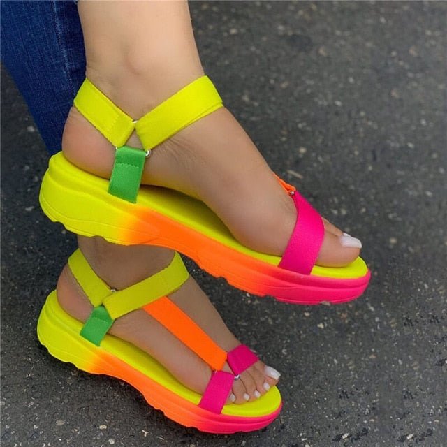 Sarairis Multi Colors Casual Shoes | Comfortable Female Sandals image