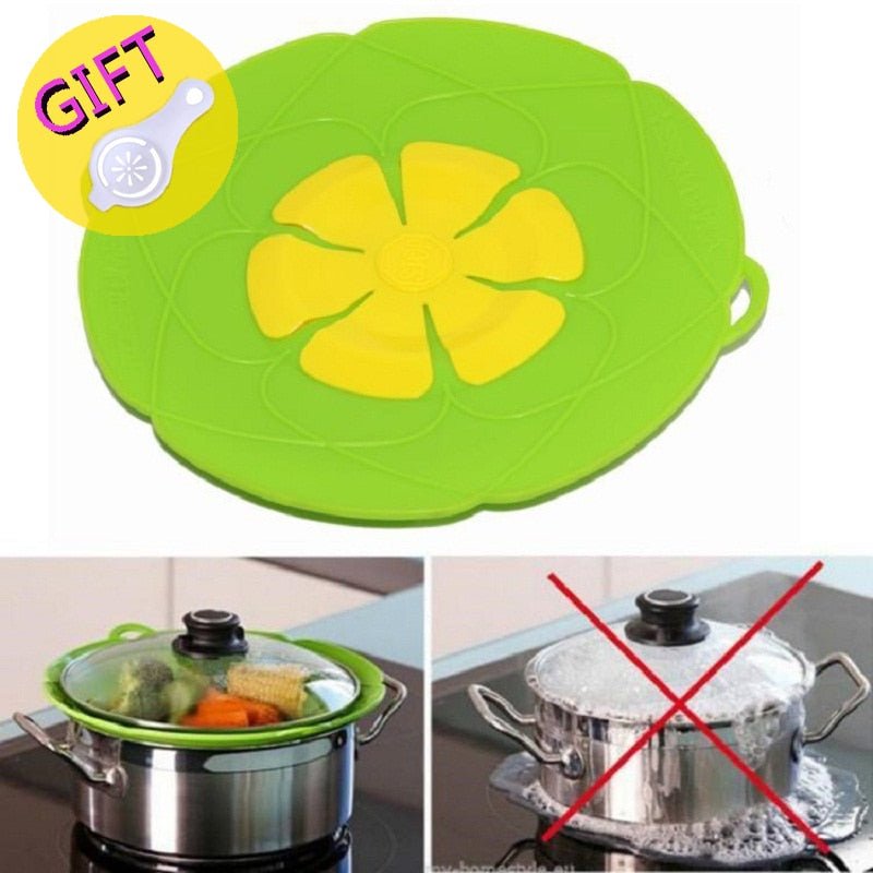 Silicone Lid Spill Stopper Cover For Pots and Pans image 0