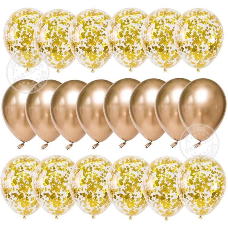 20pcs Confetti Chrome Birthday Party Decors Wedding Decoration New Year Balloon Set image 2