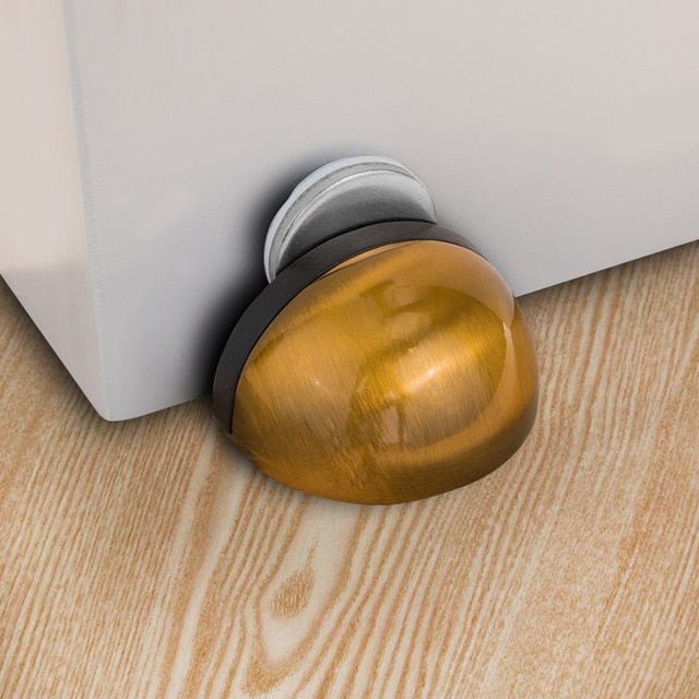 Stainless Steel Rubber Magnetic Door Stopper - Yellow Bronze image