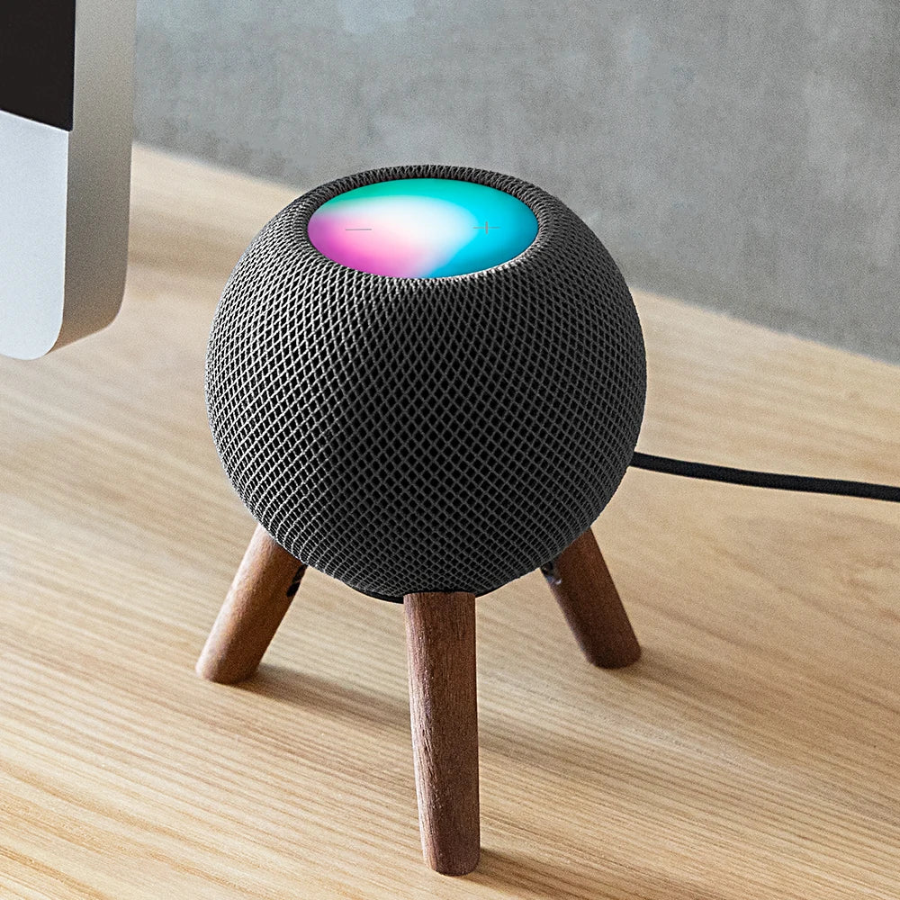 GGMM Real Wood Stand for HomePod Mini | Stylish Tripod with Metal Frame image 0