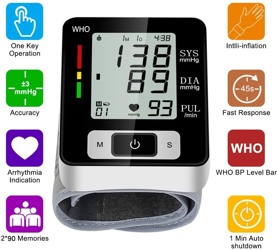 Digital Wrist Blood Pressure Monitor ‚Äì High-Accuracy Electronic Sphygmomanometer with Cuff image 8