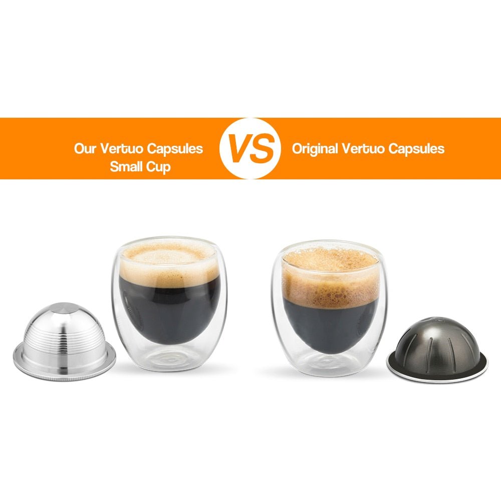 Stainless Steel Refillable Reusable Coffee Capsule Pod Set For Nespresso Vertuo Plus /Vertuoline GCA1 /Delonghi ENV135 image 5