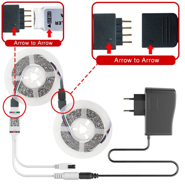 Bluetooth LED Strip RGB Light Tape | Waterproof LED Light Diode Ribbon Flexible with Bluetooth remote image 9