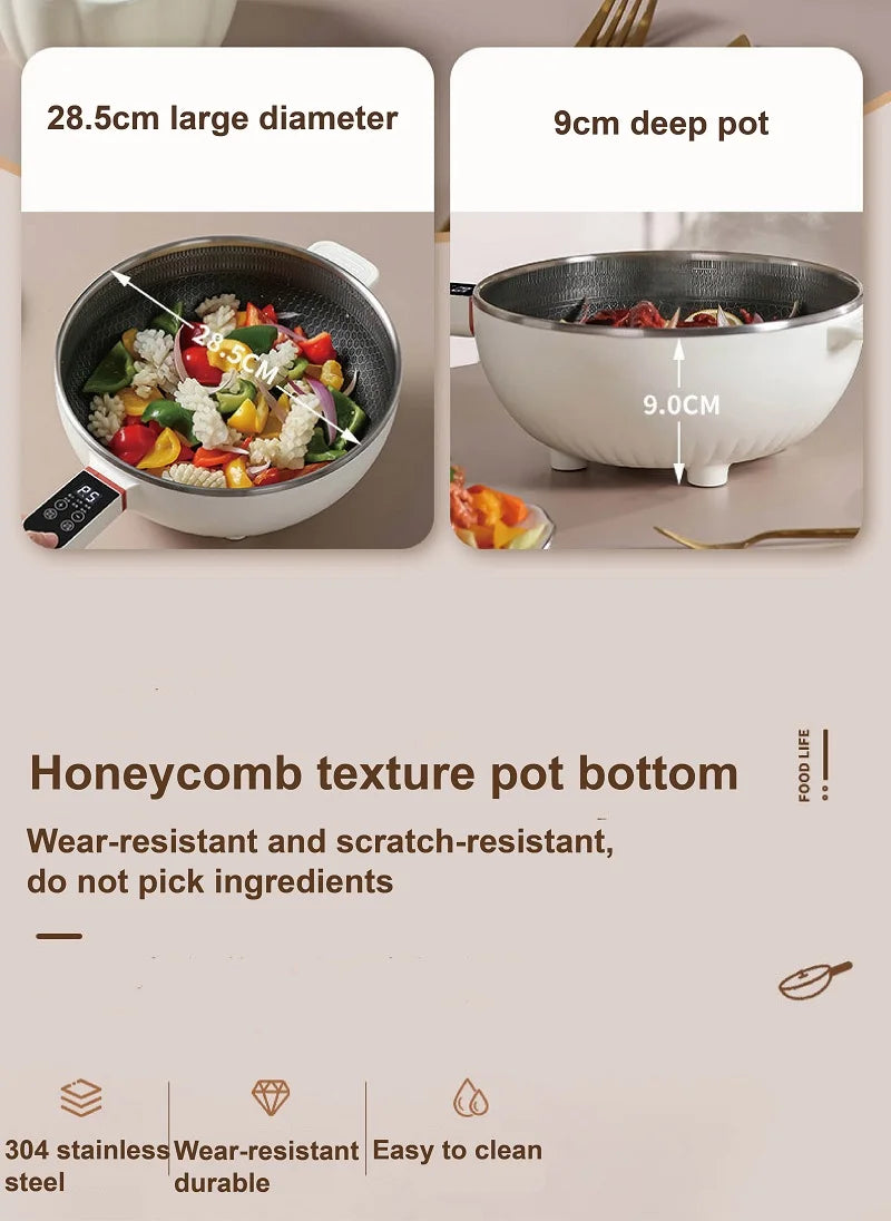 Smart Electric Multi-function Electric Pot Steamer Non-stick Fry Pan image 12