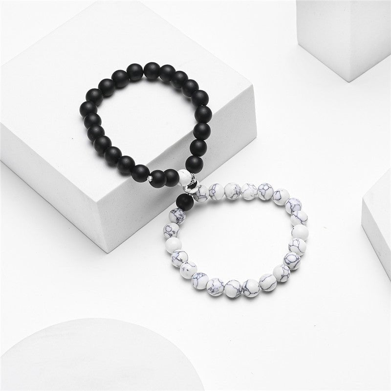 2Pcs/Set Couples Classic Natural Stone Beaded Bracelets image 31