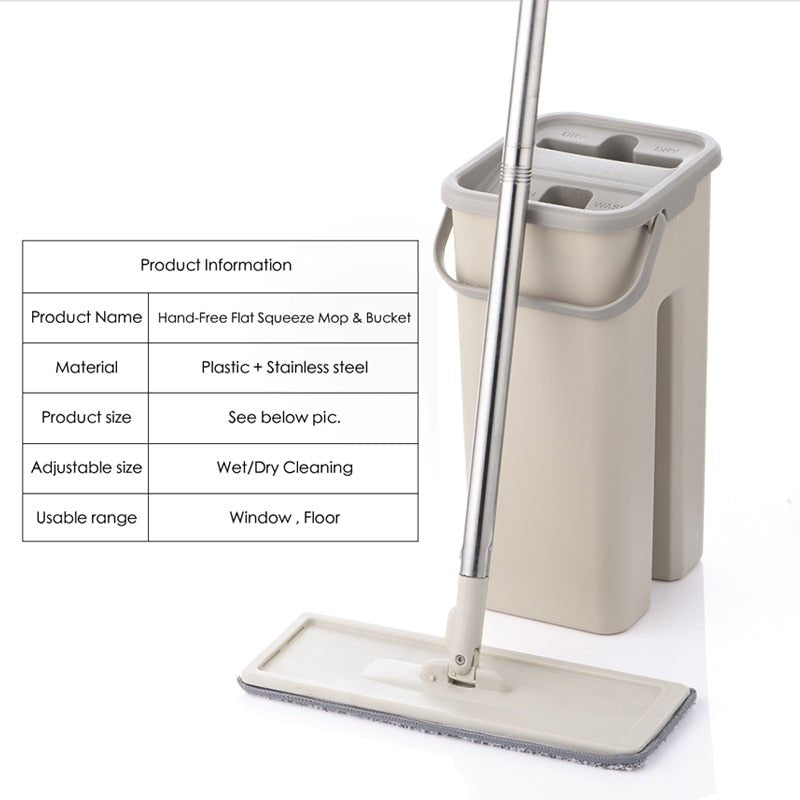 Hands-free Flat Squeeze Mop and Bucket Wringer image 15
